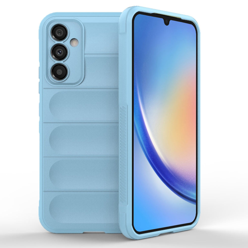 Husa de protectie Techsuit Magic Shield compatibila cu Samsung Galaxy A34 5G, acoperire spate, albastru inchis