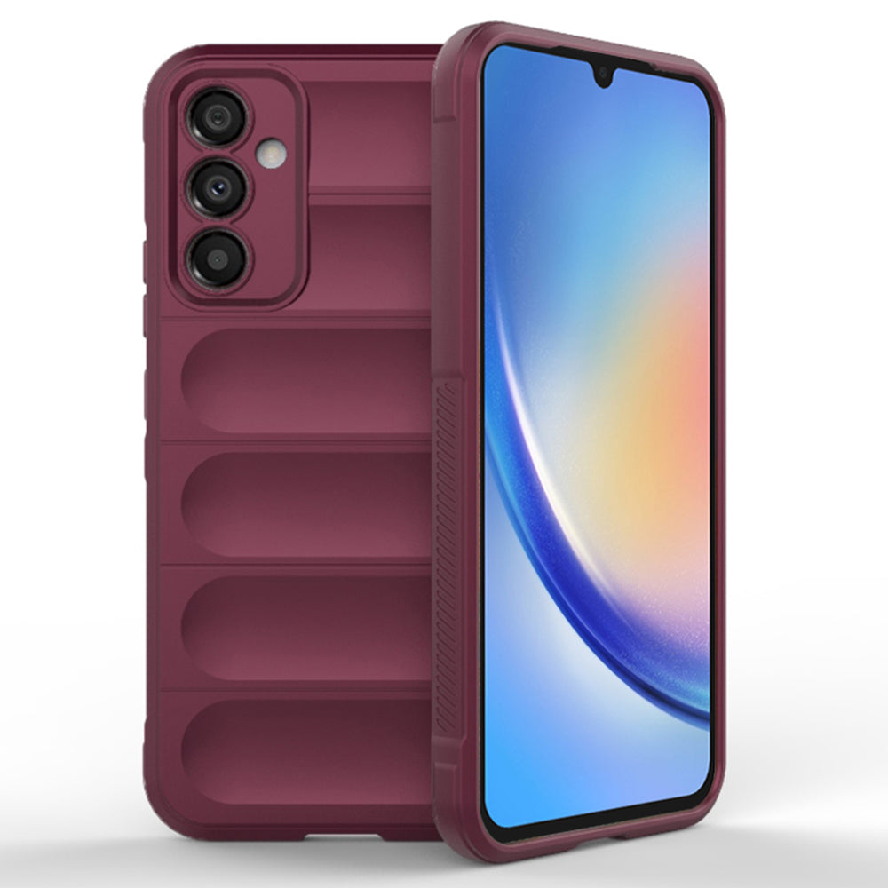 Husa de protectie Techsuit Magic Shield compatibila cu Samsung Galaxy A34 5G, acoperire spate, visiniu