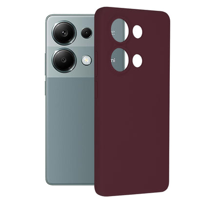 Husa de protectie Techsuit Soft Edge Silicone compatibila cu Xiaomi Redmi Note 13 Pro 4G, acoperire spate, visiniu