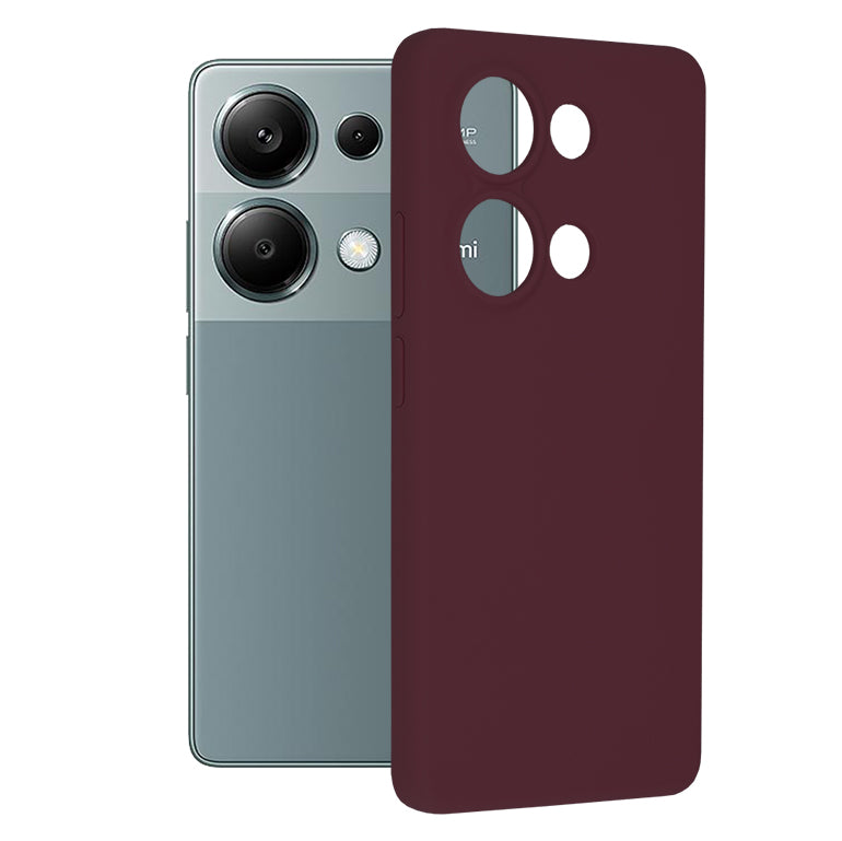 Husa de protectie Techsuit Soft Edge Silicone compatibila cu Xiaomi Redmi Poco M6 Pro 4G, acoperire spate, visiniu
