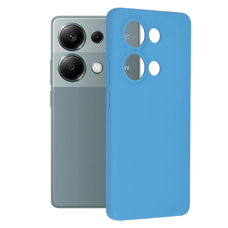 Husa de protectie Techsuit Soft Edge Silicone compatibila cu Xiaomi Redmi Note 13 Pro 4G, acoperire spate, albastru deschis