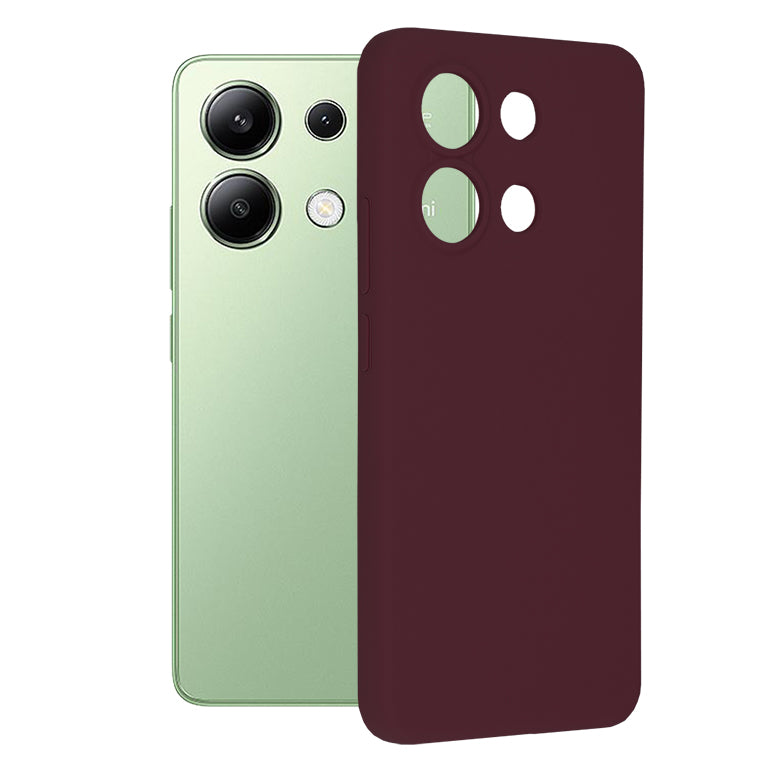 Husa de protectie Techsuit Soft Edge Silicone compatibila cu Xiaomi Redmi Note 13 4G, acoperire spate, visiniu