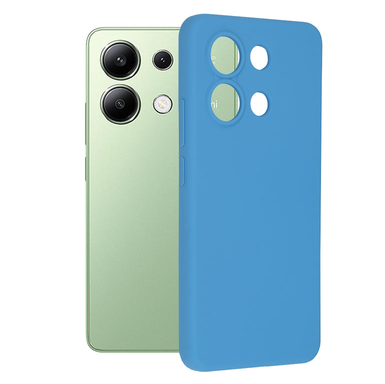 Husa de protectie Techsuit Soft Edge Silicone compatibila cu Xiaomi Redmi Note 13 4G, acoperire spate, albastru deschis