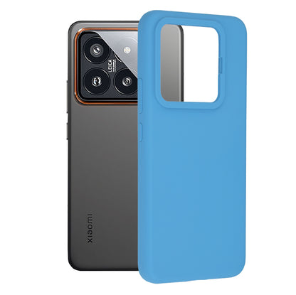 Husa de protectie Techsuit Soft Edge Silicone compatibila cu Xiaomi 14 Pro, acoperire spate, albastru deschis