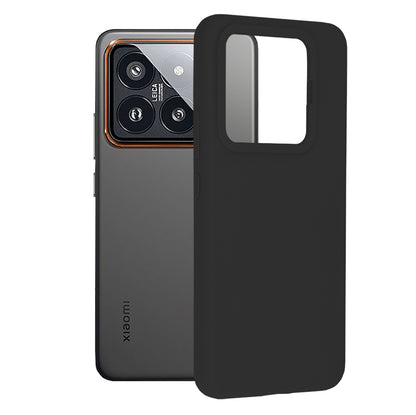 Husa de protectie Techsuit Soft Edge Silicone compatibila cu Xiaomi 14 Pro, acoperire spate, negru