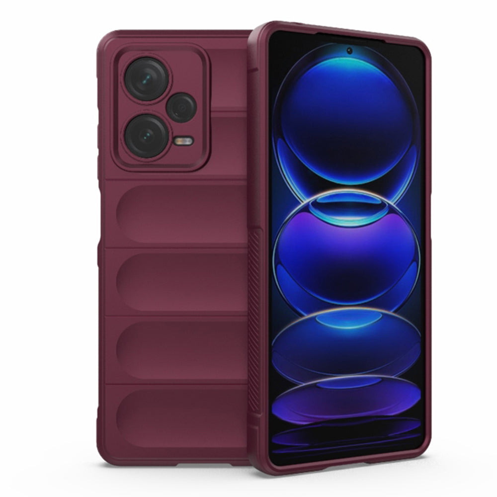 Husa de protectie Techsuit Magic Shield compatibila cu Xiaomi Redmi Note 12 Pro 5G, acoperire spate, visiniu
