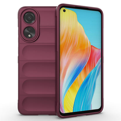 Husa de protectie Techsuit Magic Shield compatibila cu Oppo A78 4G, acoperire spate, visiniu
