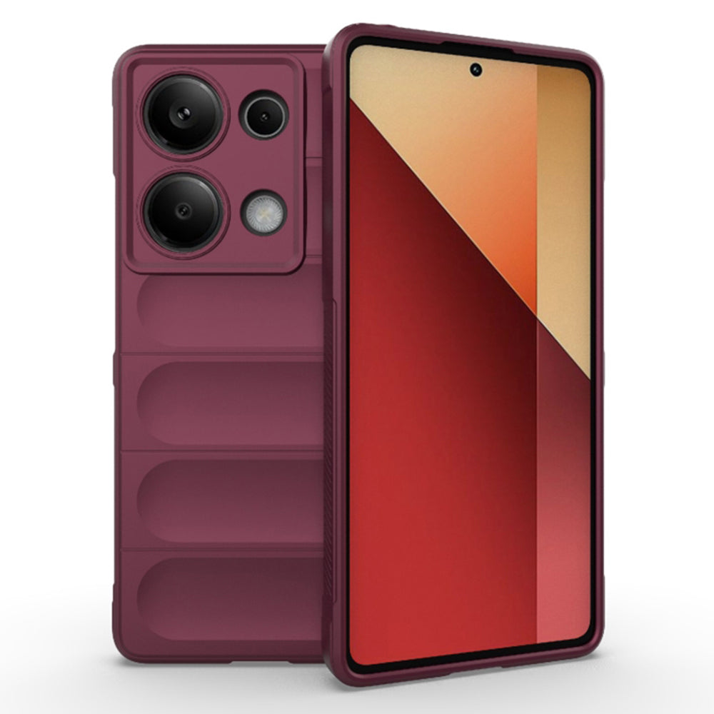 Husa de protectie Techsuit Magic Shield compatibila cu Xiaomi Redmi Note 13 Pro 5G, acoperire spate, visiniu