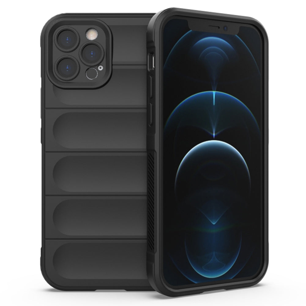 Husa de protectie Techsuit Magic Shield compatibila cu Apple iPhone 12 Pro Max, acoperire spate, negru