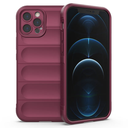 Husa de protectie Techsuit Magic Shield compatibila cu Apple iPhone 12 Pro Max, acoperire spate, visiniu