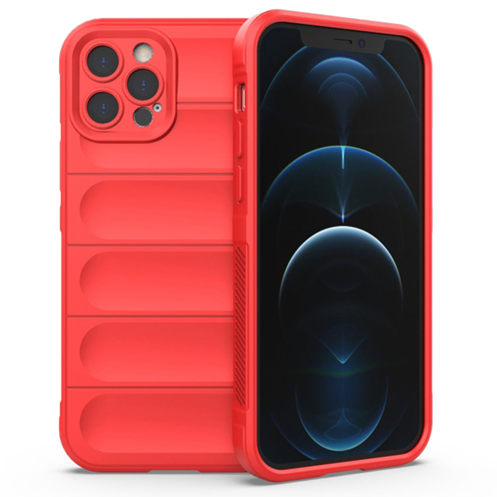 Husa de protectie Techsuit Magic Shield compatibila cu Apple iPhone 12 Pro, acoperire spate, rosu