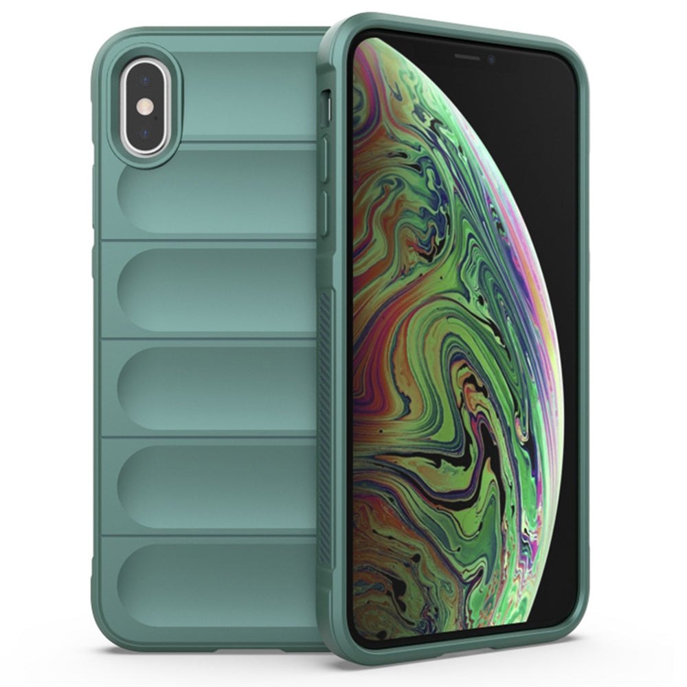 Husa de protectie Techsuit Magic Shield compatibila cu Apple iPhone XS Max, acoperire spate, verde