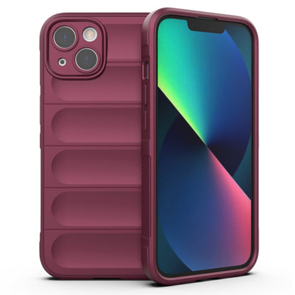 Husa de protectie Techsuit Magic Shield compatibila cu Apple iPhone 13, acoperire spate, visiniu