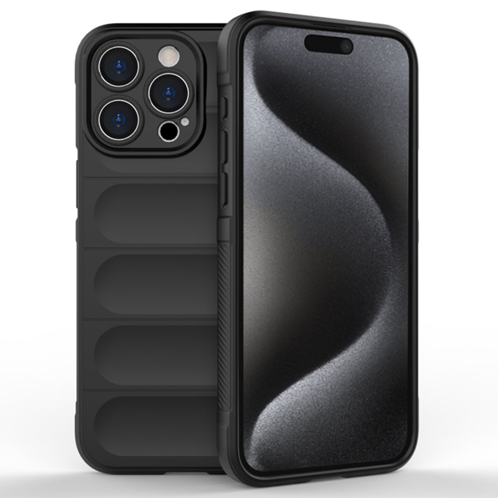Husa de protectie Techsuit Magic Shield compatibila cu Apple iPhone 15 Pro Max, acoperire spate, negru