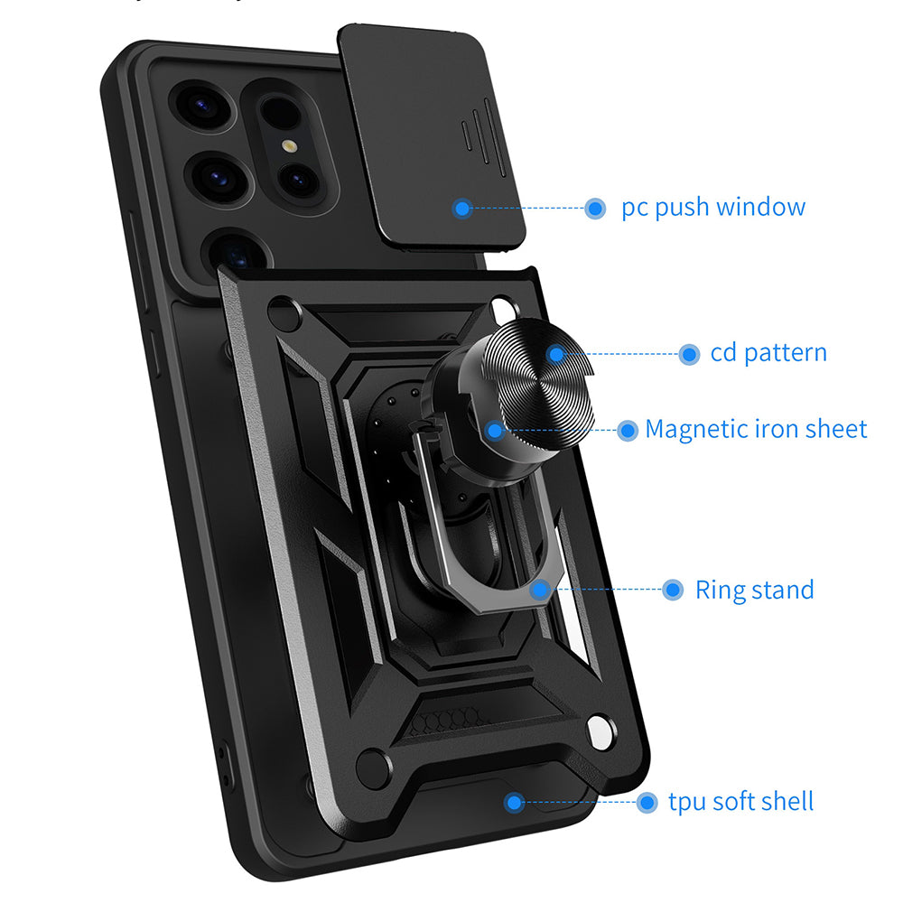 Husa de protectie Techsuit CamShield Series compatibila cu Samsung Galaxy S24 Ultra, acoperire spate, albastru