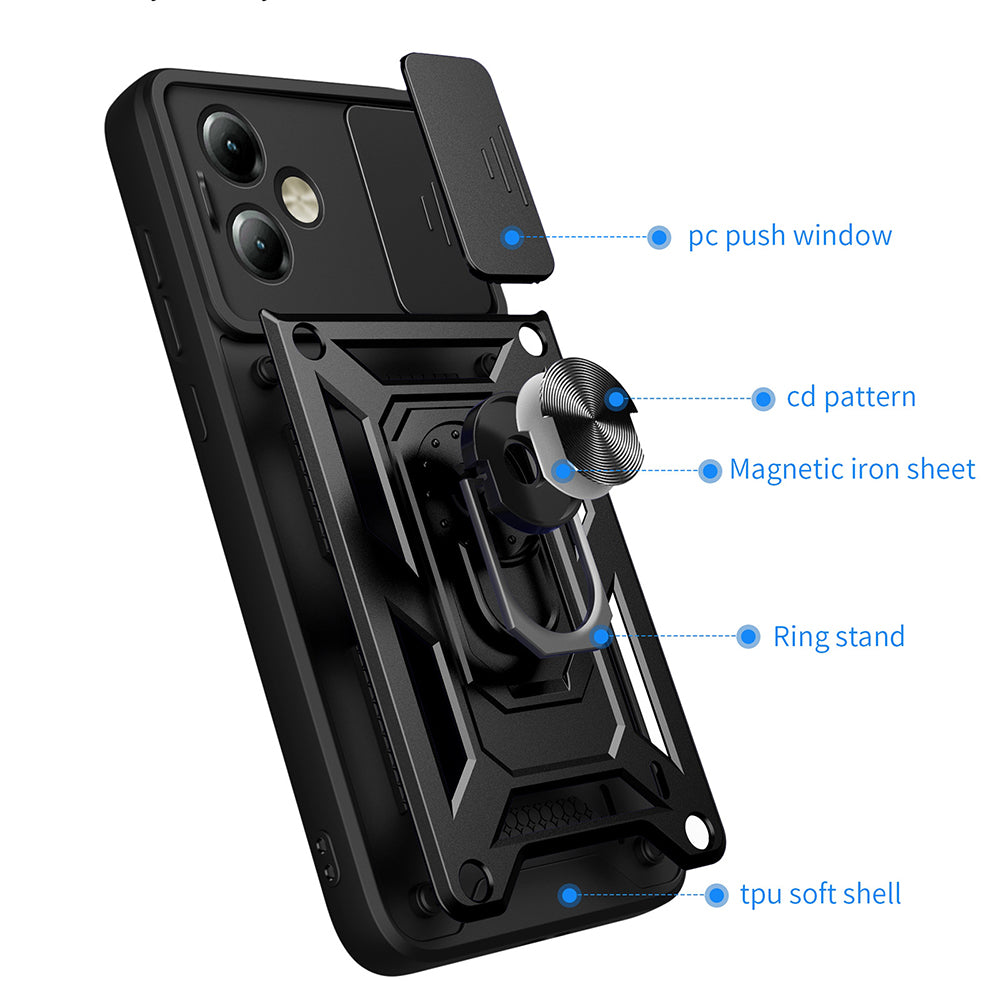Husa de protectie Techsuit CamShield Series compatibila cu Motorola Moto G14, acoperire spate, albastru