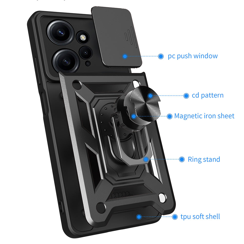 Husa de protectie Techsuit CamShield Series compatibila cu Xiaomi Redmi 12 5G, acoperire spate, albastru