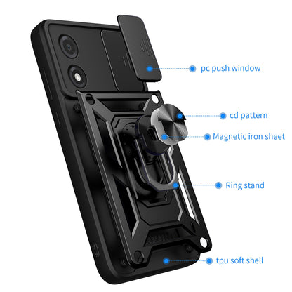 Husa de protectie Techsuit CamShield Series compatibila cu Motorola Moto E13, acoperire spate, albastru