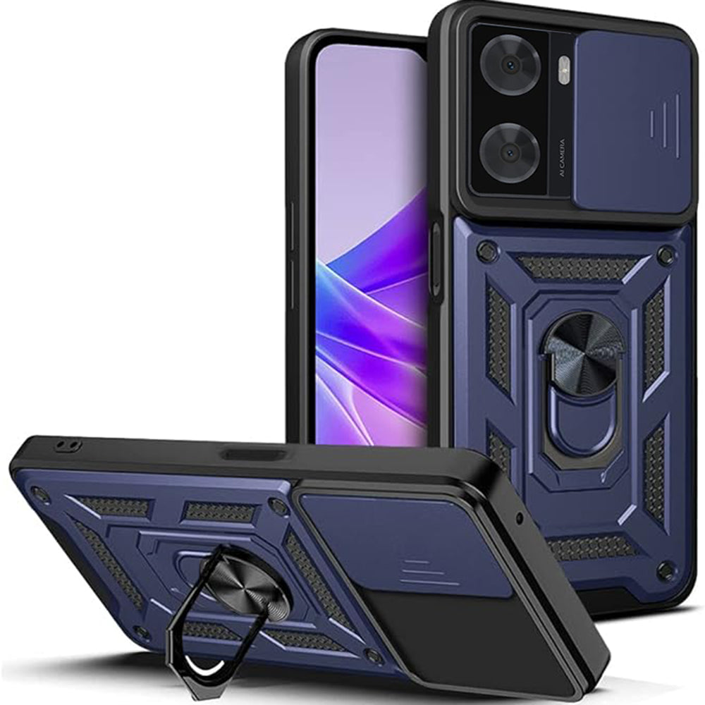 Husa de protectie Techsuit CamShield Series compatibila cu Oppo A57s, acoperire spate, albastru