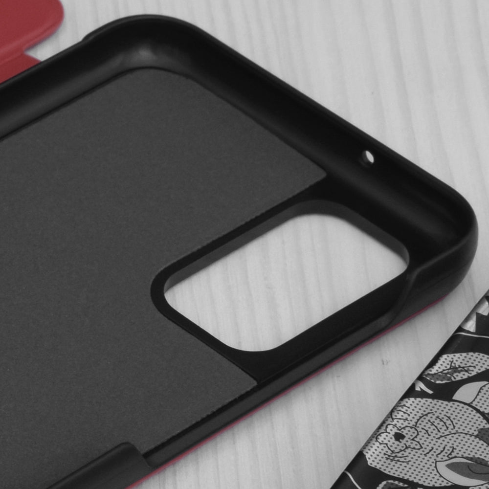 Husa de protectie Techsuit eFold Series compatibila cu Samsung Galaxy A12, acoperire spate, rosu