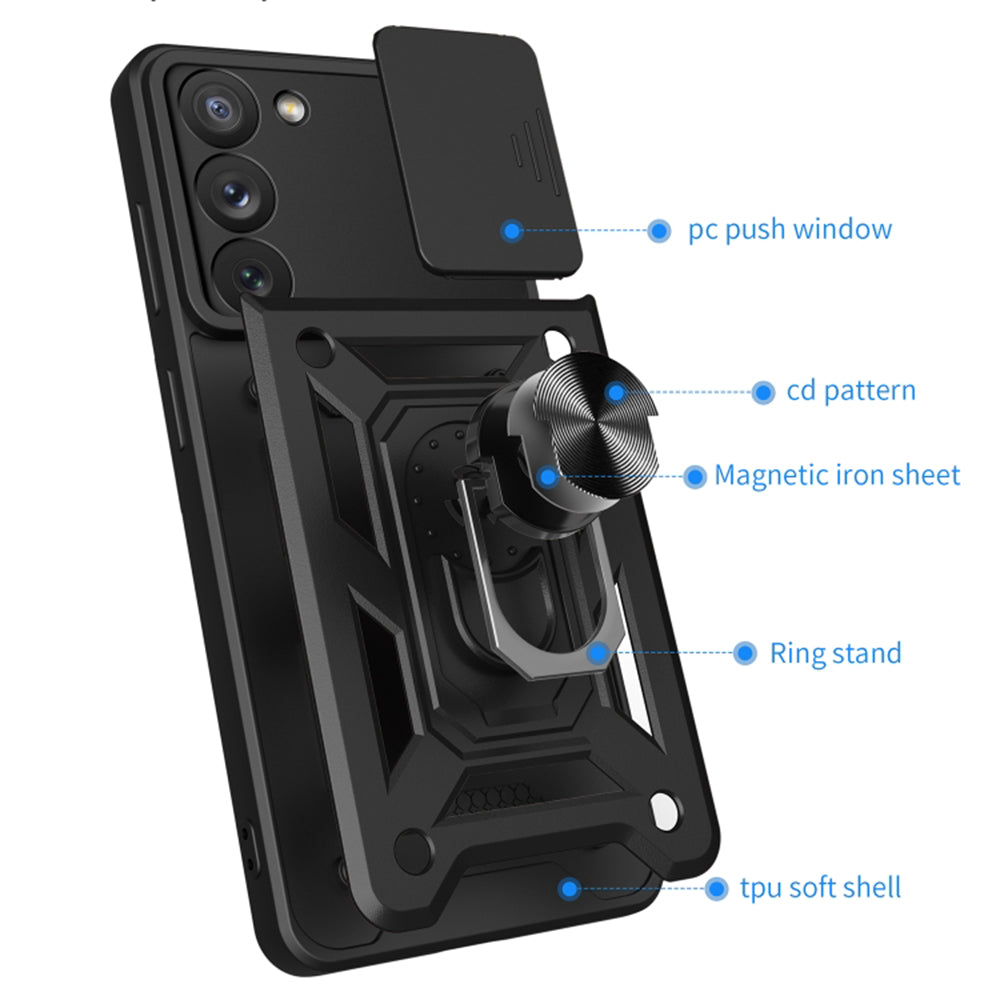 Husa de protectie Techsuit CamShield Series compatibila cu Samsung Galaxy S22 5G, acoperire spate, albastru
