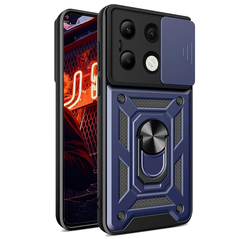 Husa de protectie Techsuit CamShield Series compatibila cu Xiaomi Redmi Note 13 4G, acoperire spate, albastru