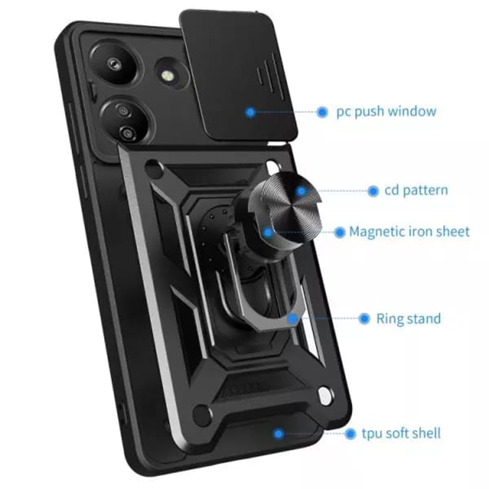 Husa de protectie Techsuit CamShield Series compatibila cu Xiaomi Redmi Poco C65, acoperire spate, albastru