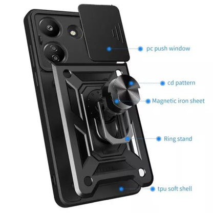Husa de protectie Techsuit CamShield Series compatibila cu Xiaomi Redmi Poco C65, acoperire spate, albastru