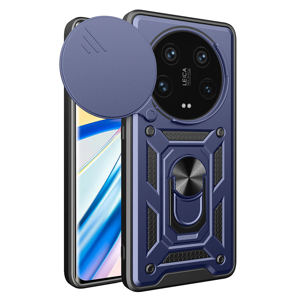 Husa de protectie Techsuit CamShield Series compatibila cu Xiaomi 14 Ultra, acoperire spate, albastru