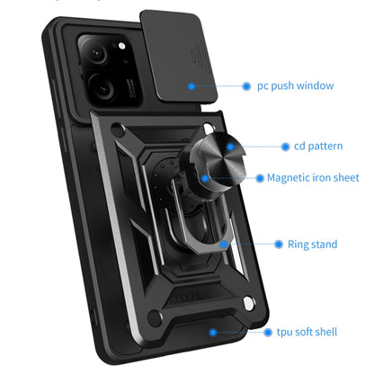 Husa de protectie Techsuit CamShield Series compatibila cu Xiaomi 13T, acoperire spate, albastru