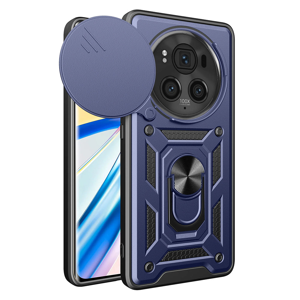 Husa de protectie Techsuit CamShield Series compatibila cu Honor Magic6 Pro, acoperire spate, albastru
