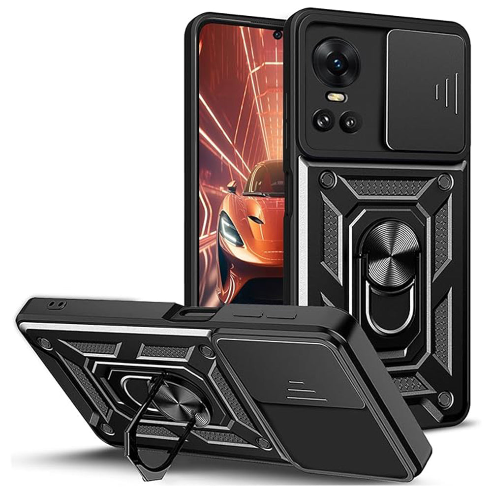Husa de protectie Techsuit CamShield Series compatibila cu Oppo Reno10 Pro, acoperire spate, negru