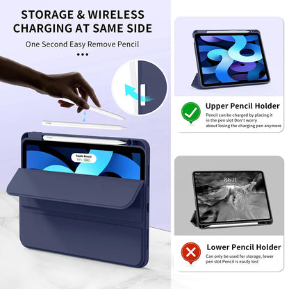 Husa de protectie pentru tableta Techsuit Flex Trifold compatibila cu Apple iPad Air 4 (2020), negru, TPU