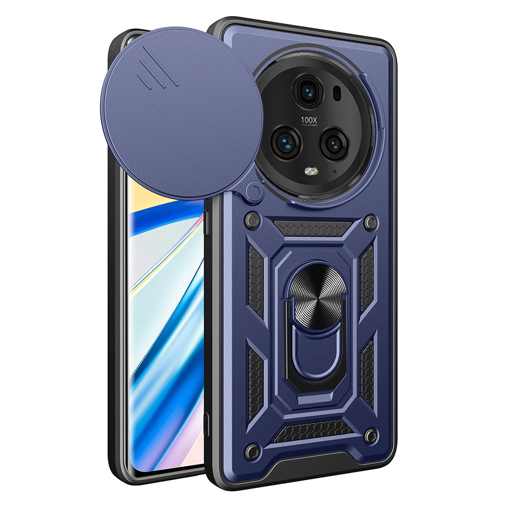 Husa de protectie Techsuit CamShield Series compatibila cu Honor Magic5 Pro, acoperire spate, albastru
