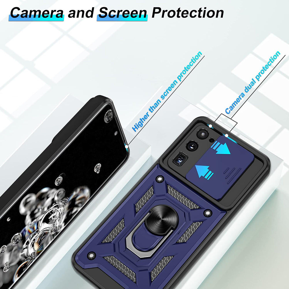 Husa de protectie Techsuit CamShield Series compatibila cu Samsung Galaxy S20 Ultra 5G, acoperire spate, albastru