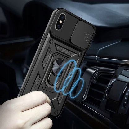 Husa de protectie Techsuit CamShield Series compatibila cu Apple iPhone XS, acoperire spate, albastru