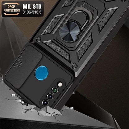 Husa de protectie Techsuit CamShield Series compatibila cu Huawei P30 Lite New Edition, acoperire spate, albastru