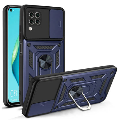 Husa de protectie Techsuit CamShield Series compatibila cu Huawei P40 Lite, acoperire spate, albastru