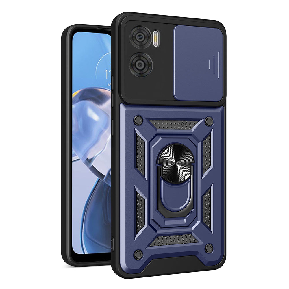Husa de protectie Techsuit CamShield Series compatibila cu Motorola Moto E22i, acoperire spate, albastru