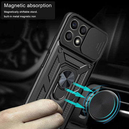 Husa de protectie Techsuit CamShield Series compatibila cu Honor X8 5G, acoperire spate, albastru
