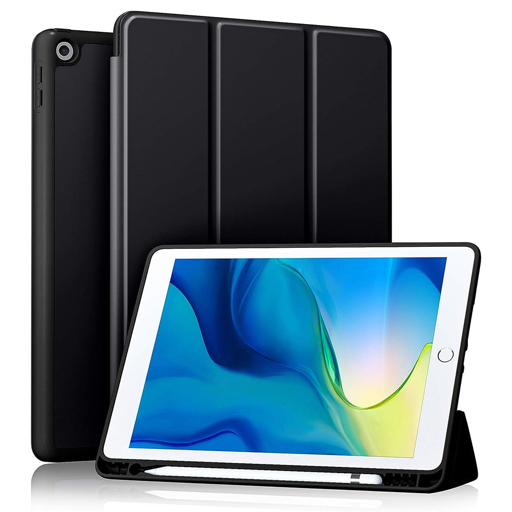 Husa de protectie pentru tableta Techsuit Flex Trifold compatibila cu Apple iPad 10.2 (2020), negru, TPU