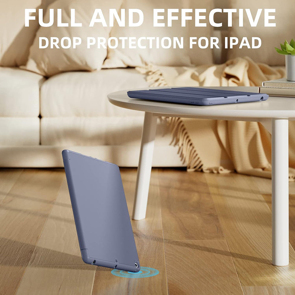 Husa de protectie pentru tableta Techsuit Flex Trifold compatibila cu Apple iPad 10.2 (2021), mov, TPU