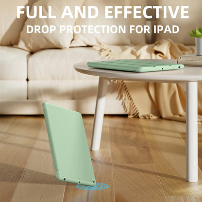 Husa de protectie pentru tableta Techsuit Flex Trifold compatibila cu Apple iPad 10.2 (2020), verde deschis, TPU