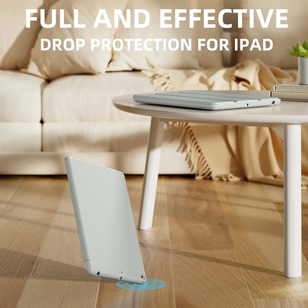 Husa de protectie pentru tableta Techsuit Flex Trifold compatibila cu Apple iPad 10.2 (2020), gri, TPU