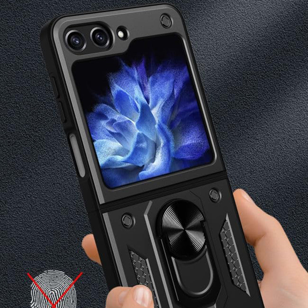 Husa de protectie Techsuit CamShield Series compatibila cu Samsung Galaxy Z Flip6, acoperire spate, negru