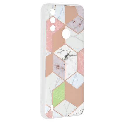 Husa de protectie Techsuit Marble Series compatibila cu Motorola Moto E7 Power, acoperire spate, Purple Hex