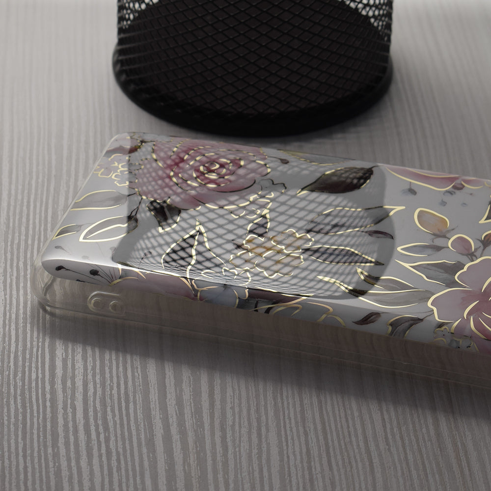 Husa de protectie Techsuit Marble Series compatibila cu Apple iPhone 13 Pro Max, acoperire spate, Chloe White
