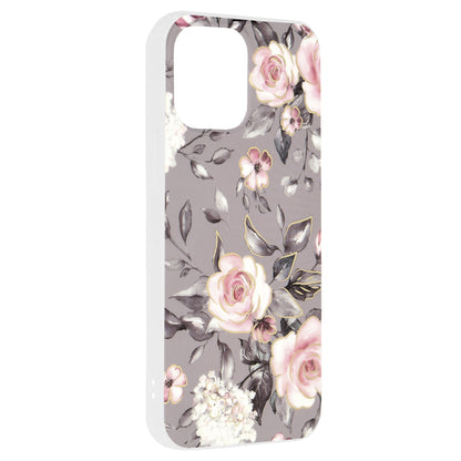 Husa de protectie Techsuit Marble Series compatibila cu Apple iPhone 13 Pro Max, acoperire spate, Bloom of Ruth, Gray