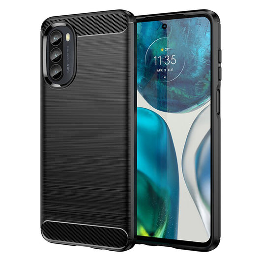 Husa de protectie Techsuit Carbon Siliconecompatibila cu Motorola Moto G82 5G , acoperire spate, negru