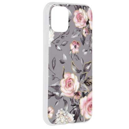 Husa de protectie Techsuit Marble Series compatibila cu Apple iPhone 11, acoperire spate, Bloom of Ruth, Gray